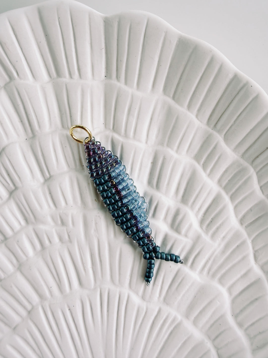 Handbeaded Fish Charm, Bead Girl Summer