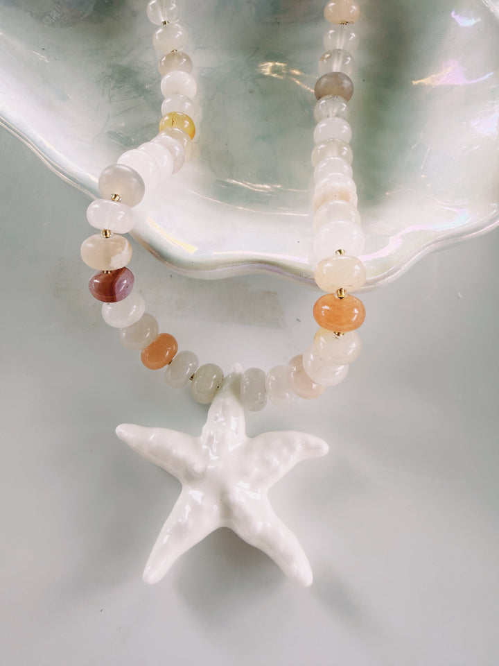 Starfish Desert Stone Necklace, Sunkissed