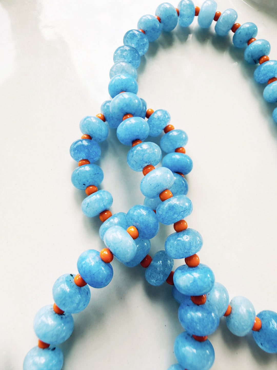 Blue + Orange Necklace, Game Day