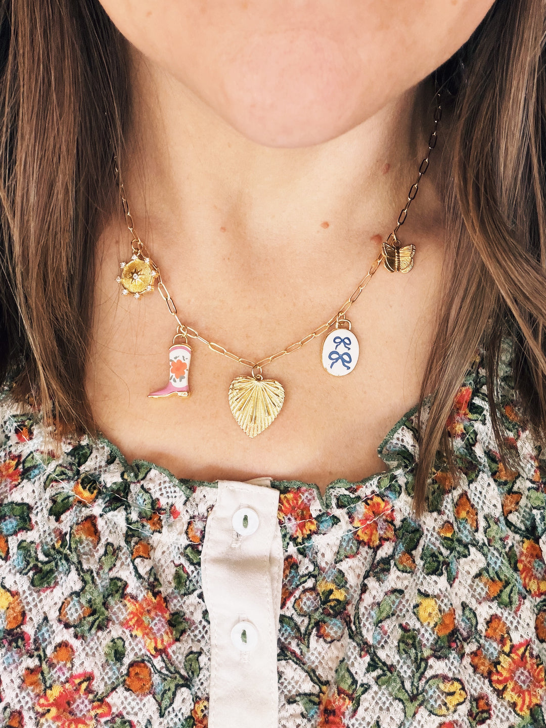 Western Sweetheart Charm Necklace, Charm Society