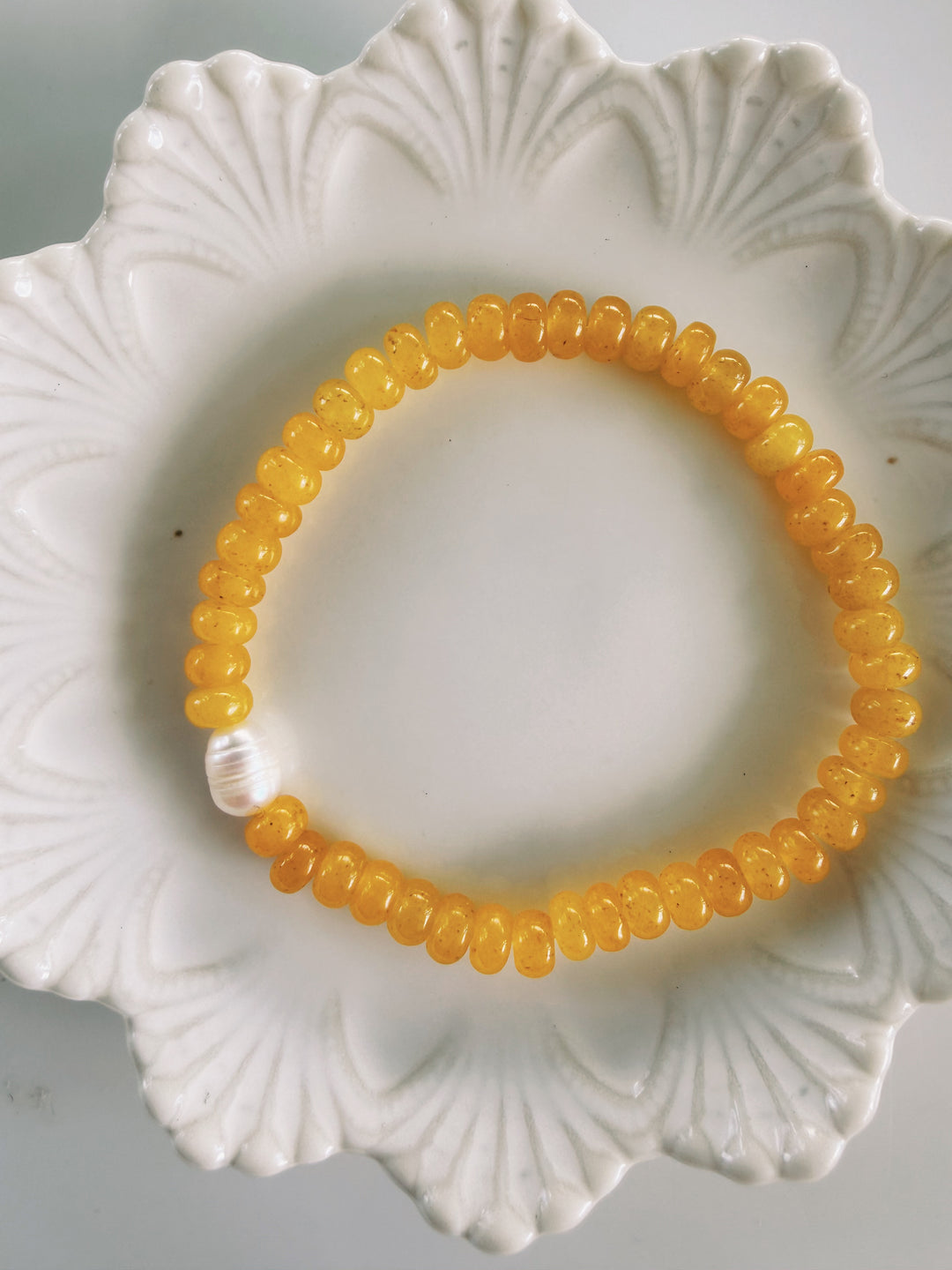 Yellow Gemstone Bracelets, Pearls