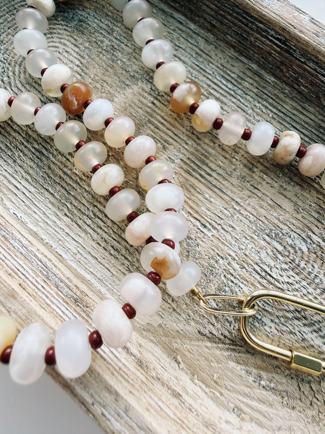 Matte Desert Gemstone Necklace, Sweater Weather