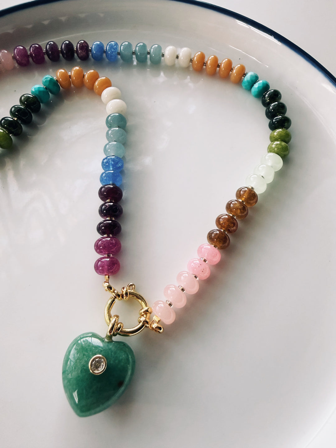 Calico Gemstone Necklace, Sweet Heritage