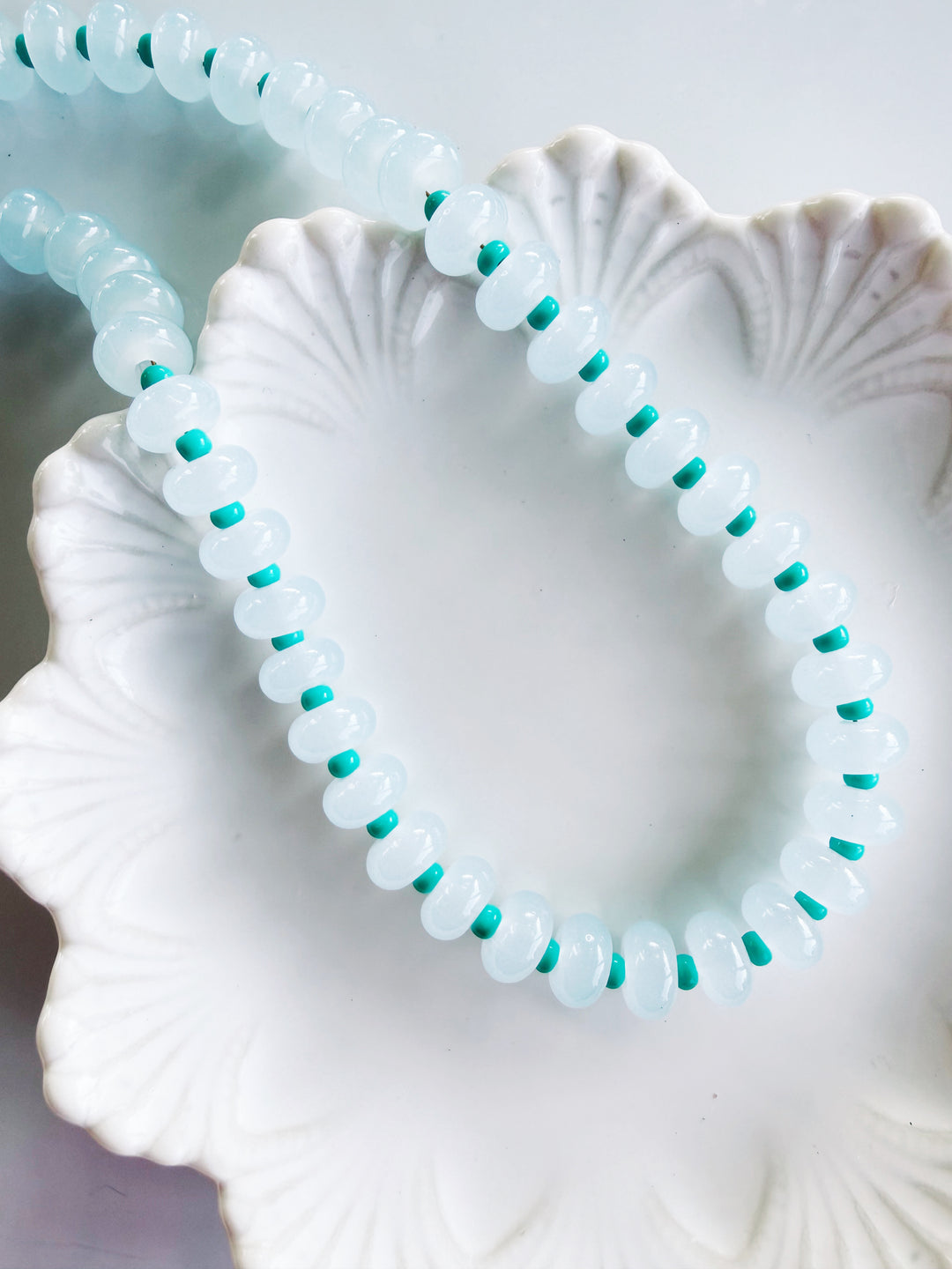 Tides Pale Blue Glass Necklace