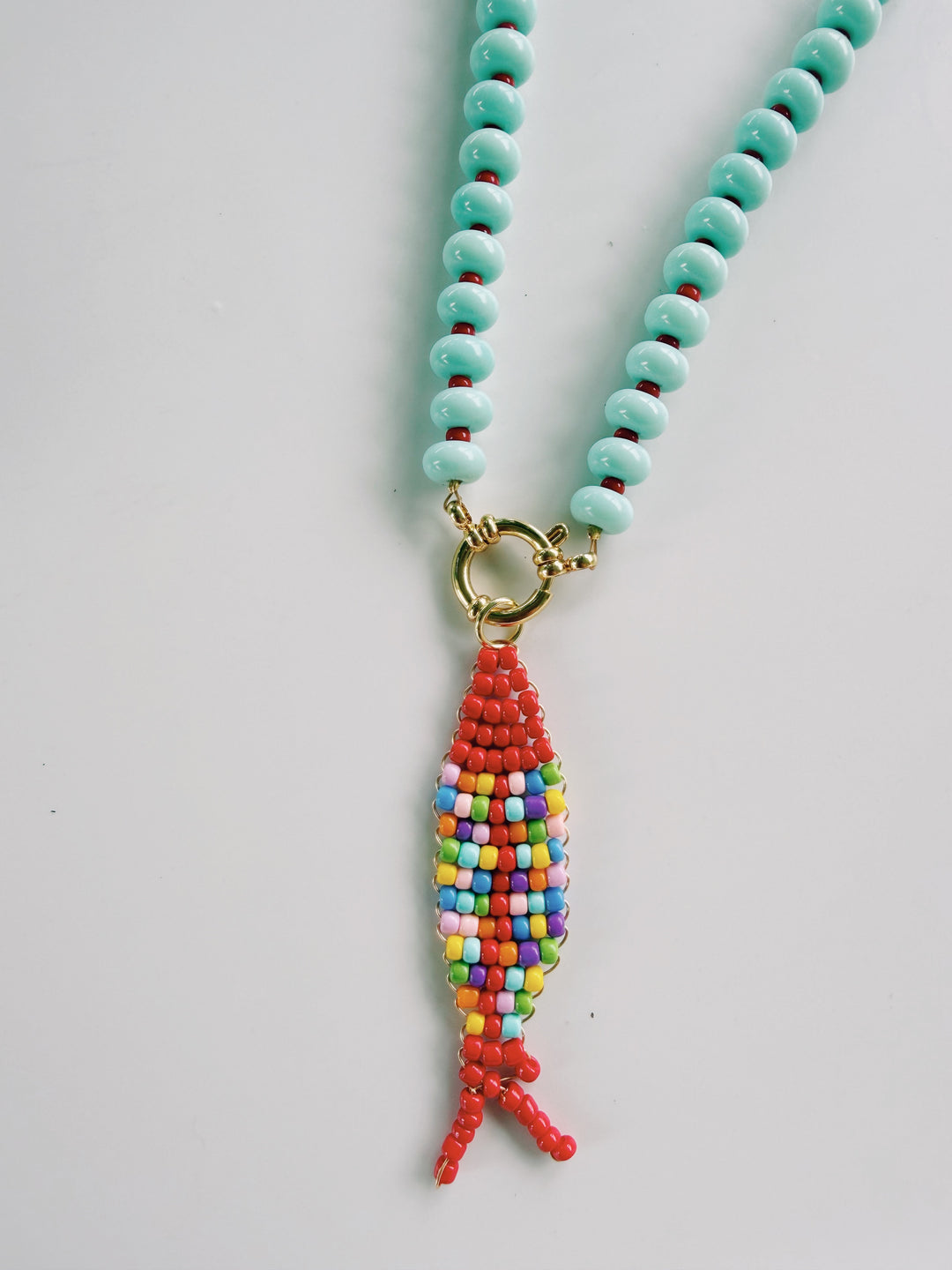 Handbeaded Fish Charm, Bead Girl Summer