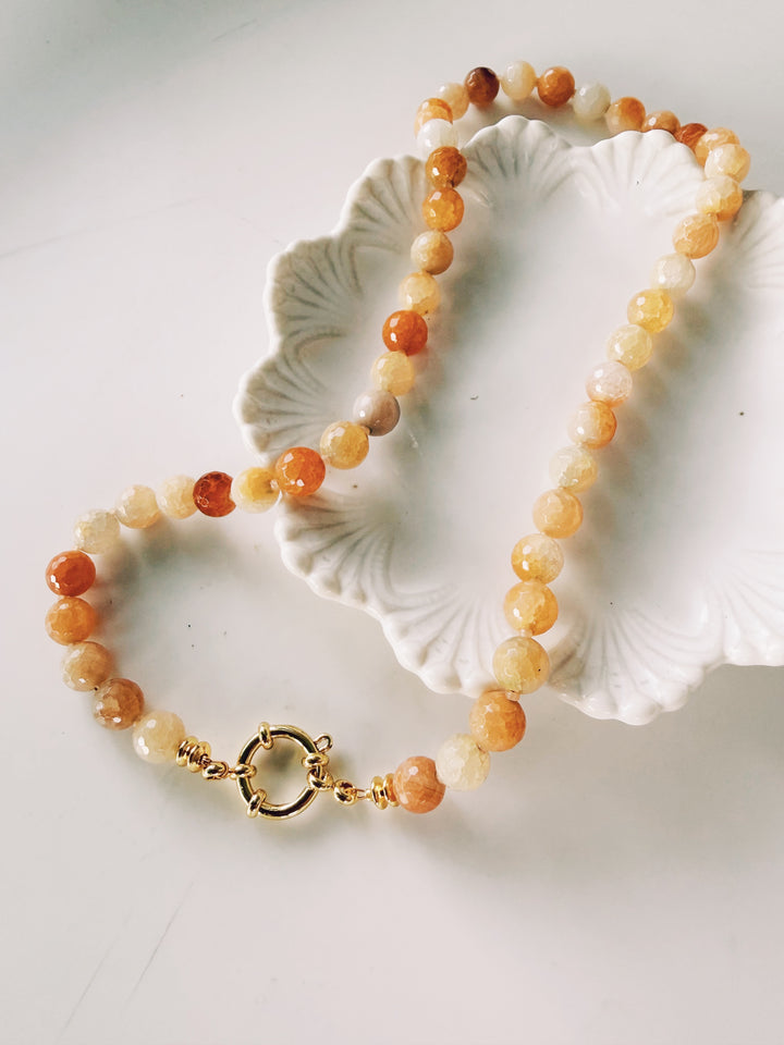 Equinox Gemstone Necklace, Autumn Heirloom