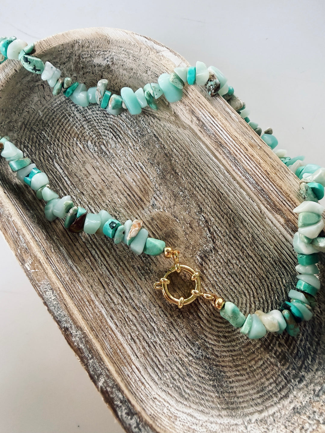 Turquoise Gemstone Necklace, Autumn Heirloom