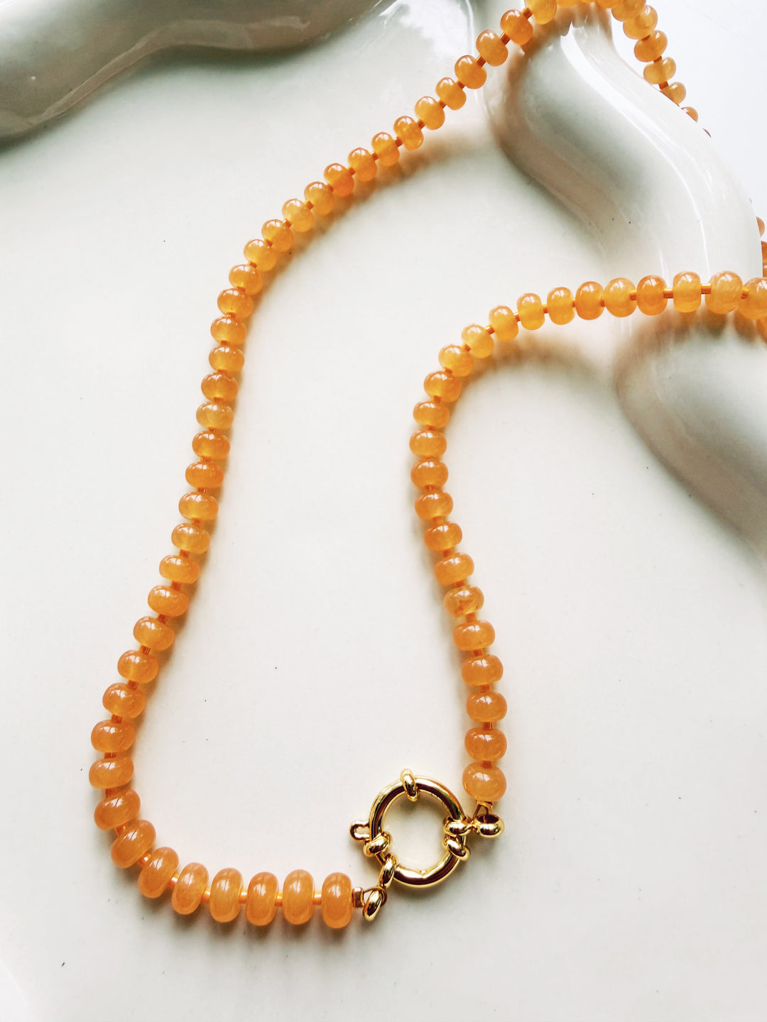 Orange + White Necklaces, Game Day