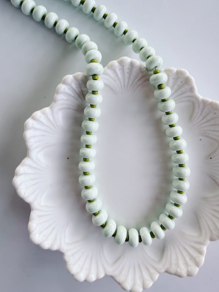Mint Agate Gemstone Necklace