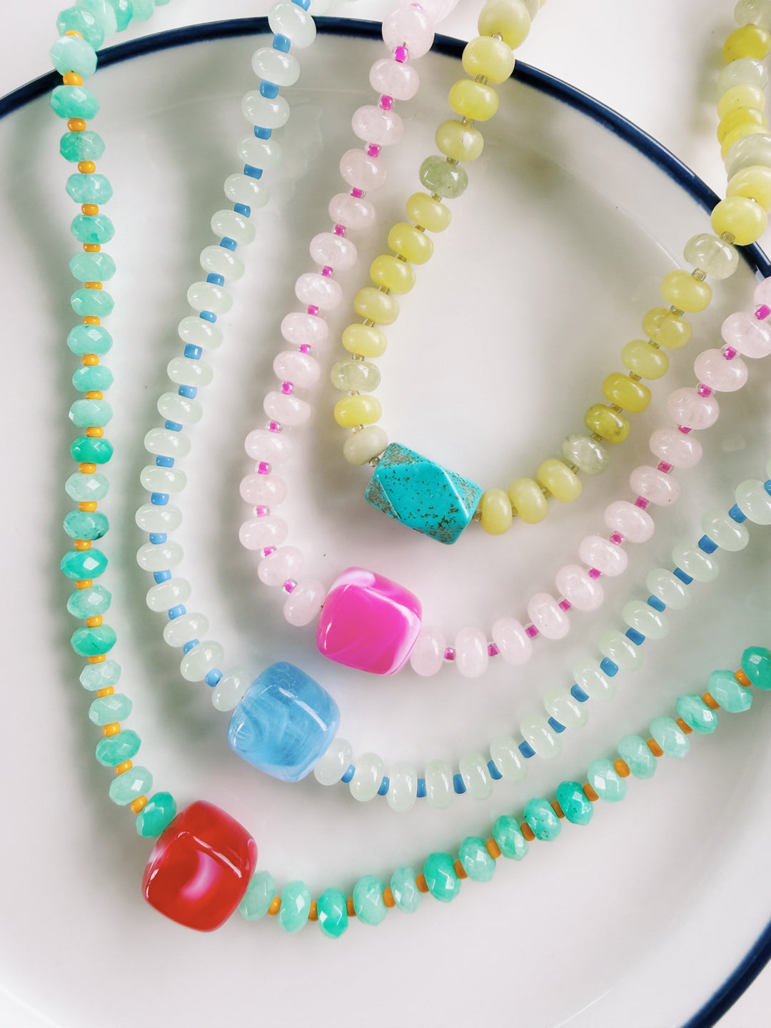 Color Pop Necklace, Bead Girl Summer