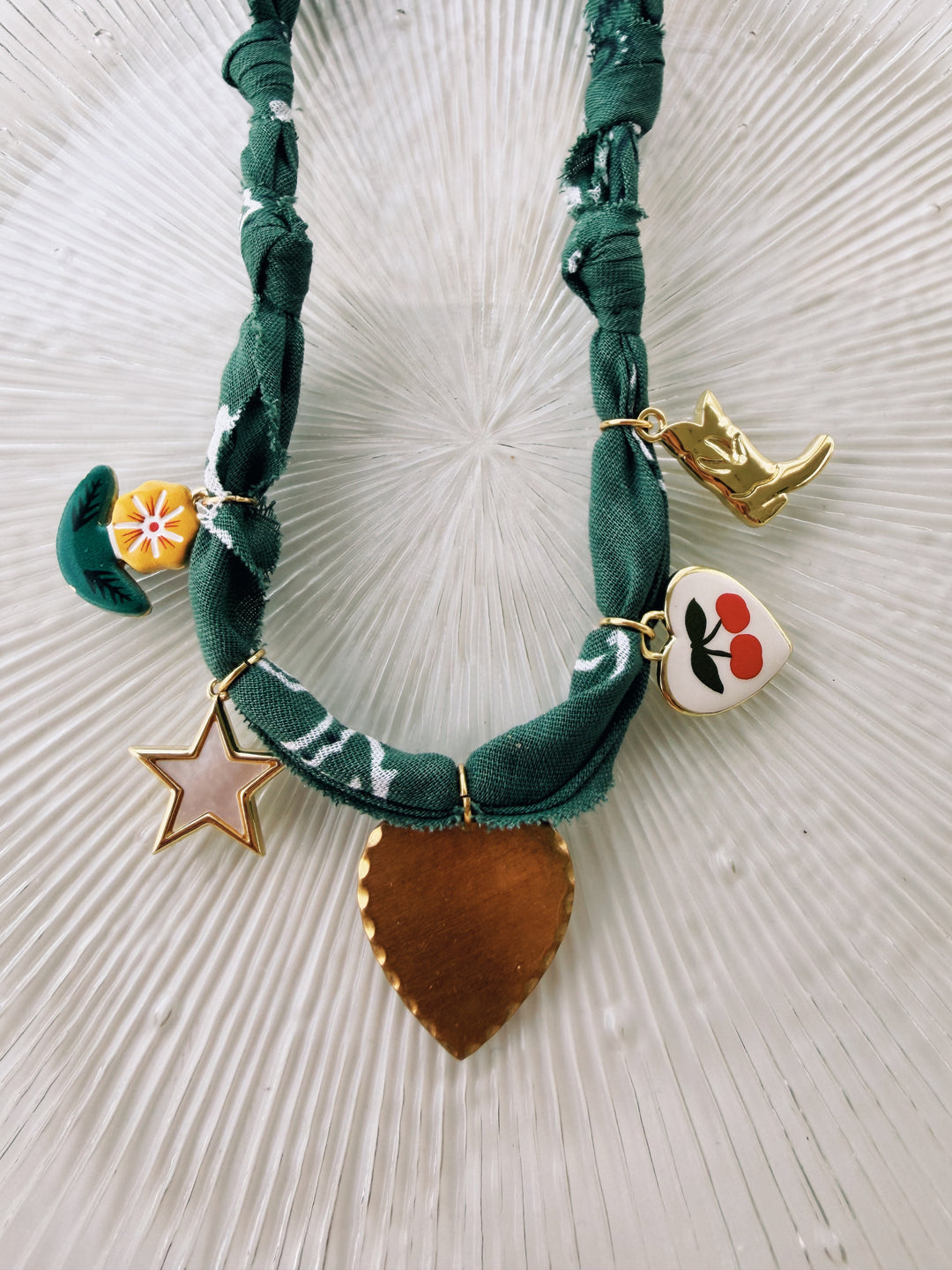 Evergreen Bandana Necklace, Birthday Collection