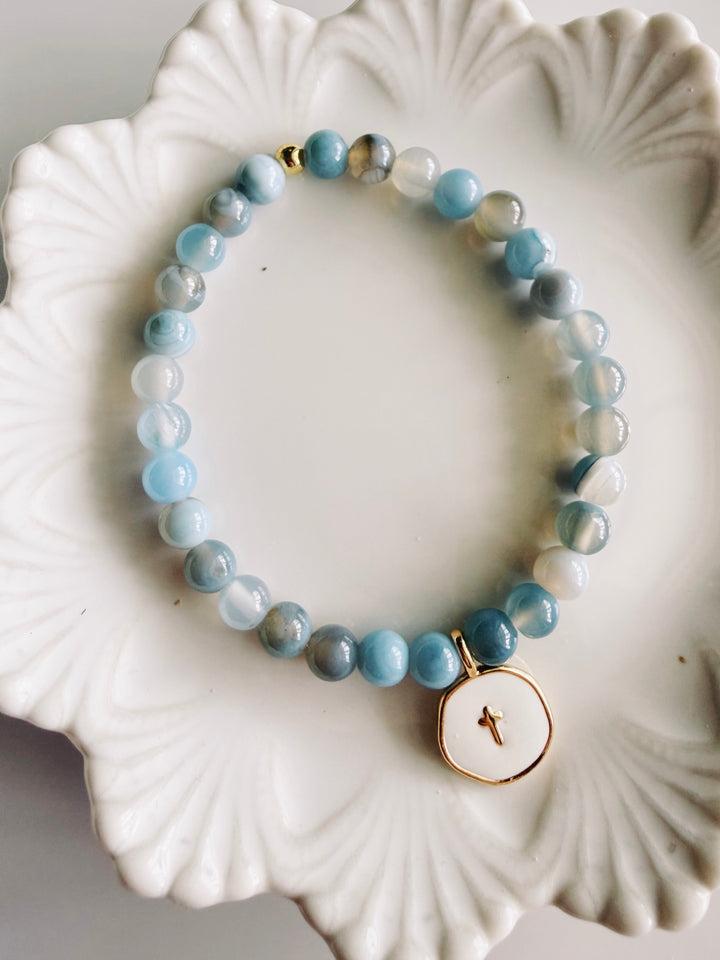 Blue Agate Bracelet, Easter Collection
