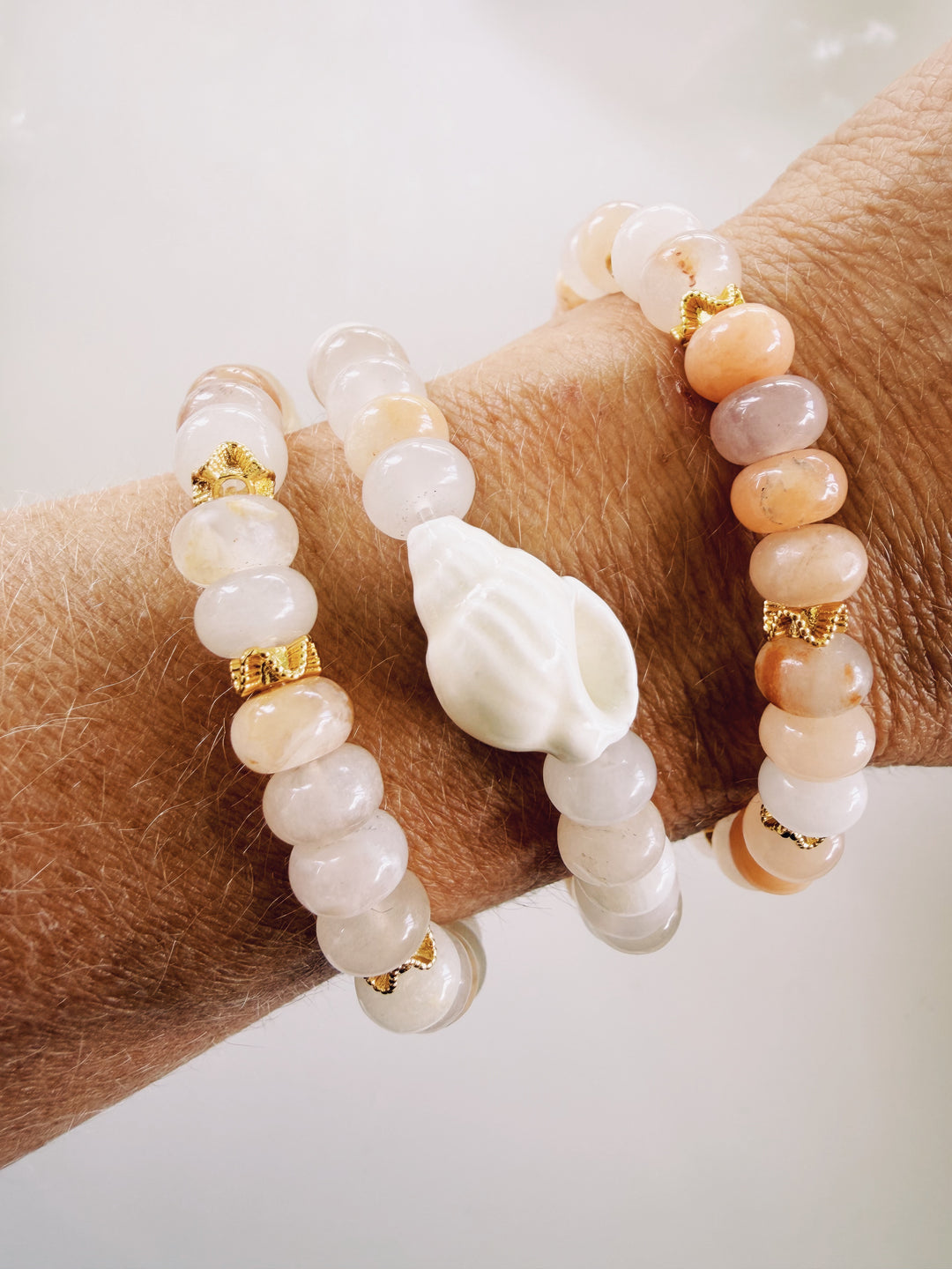 Conch Stone Bracelet, Sunkissed