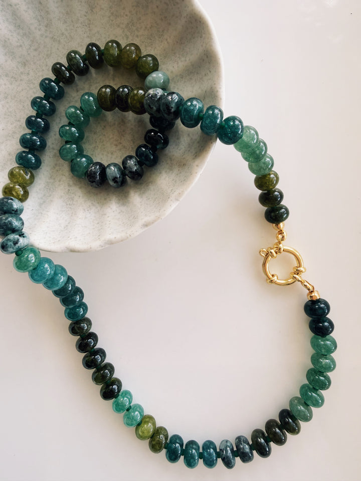 Evergreen Gemstone Necklace, Sweater Weather