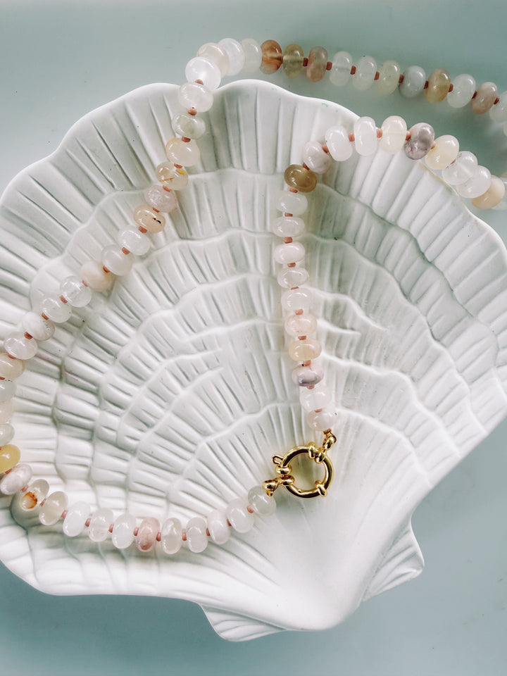 Desert Stone Necklace, Vintage Flora