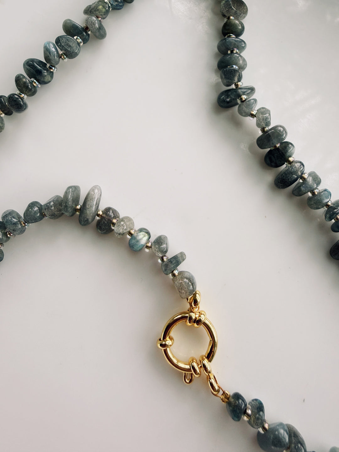 PRE-ORDER: Labradorite Gemstone Necklace, Sweater Weather