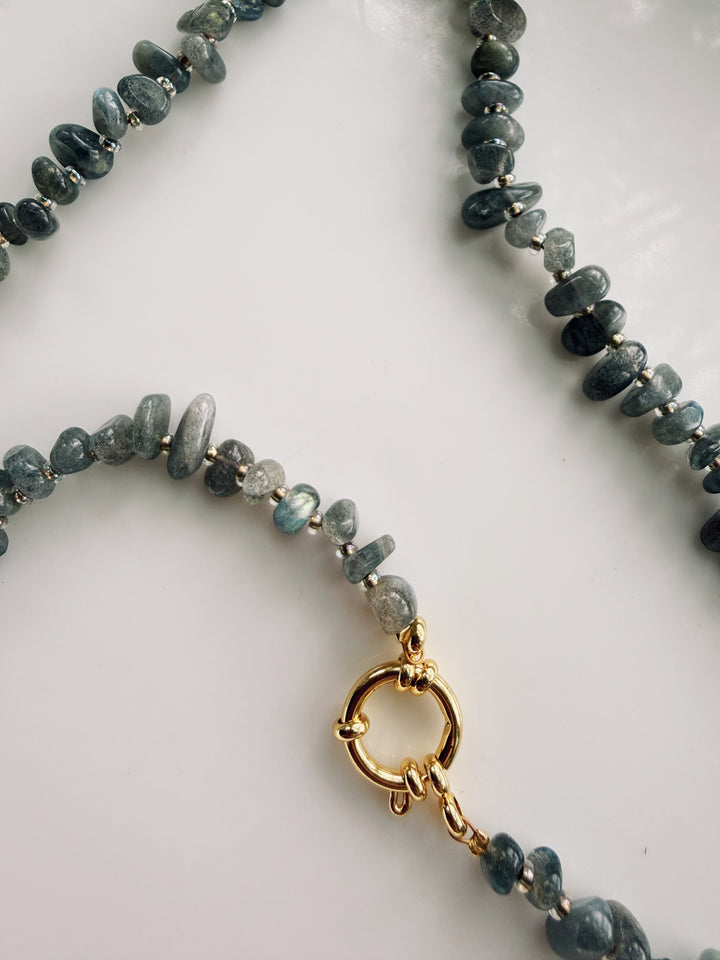 PRE-ORDER: Labradorite Gemstone Necklace, Sweater Weather
