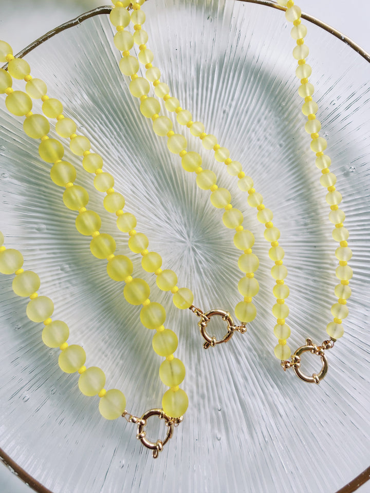 Lemon Drop Necklace, Bead Girl Summer