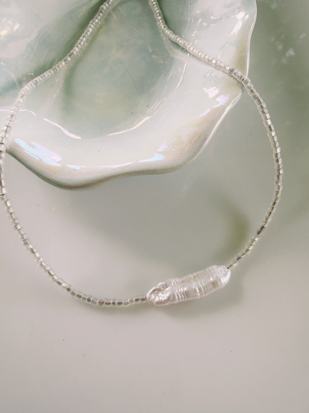 Baroque Pearl Beaded Necklace, Sunkissed