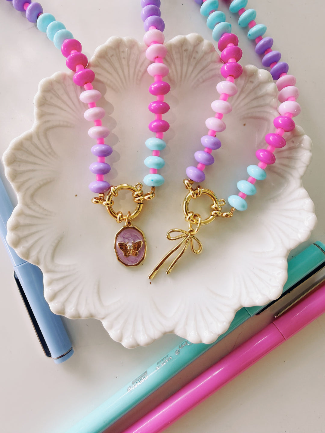 Cutie Acrylic Necklace, Back to School