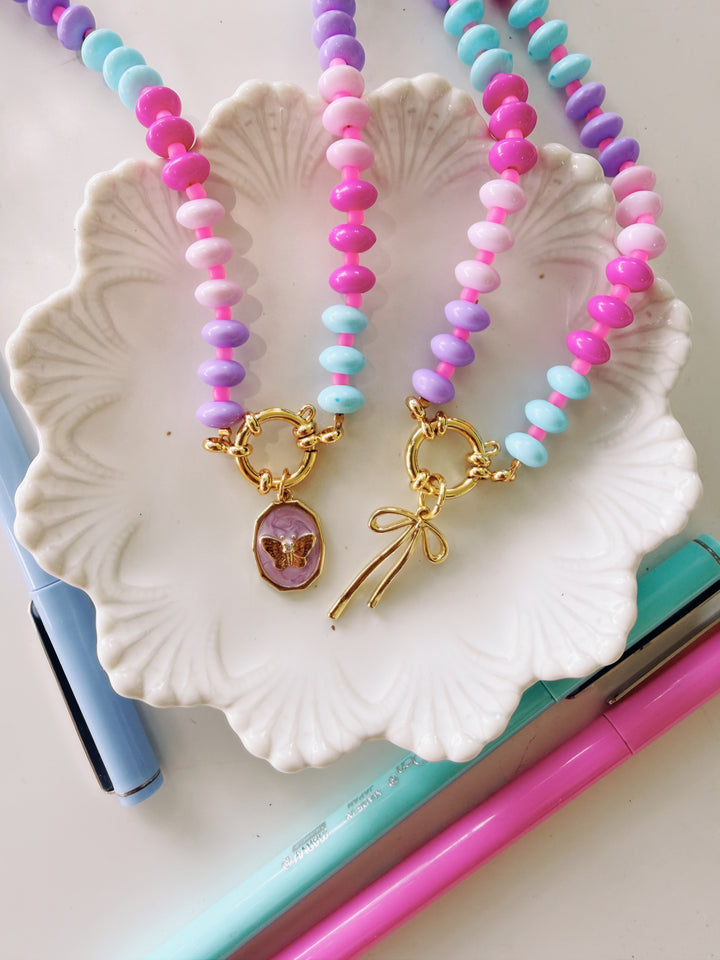 Cutie Acrylic Necklace, Back to School