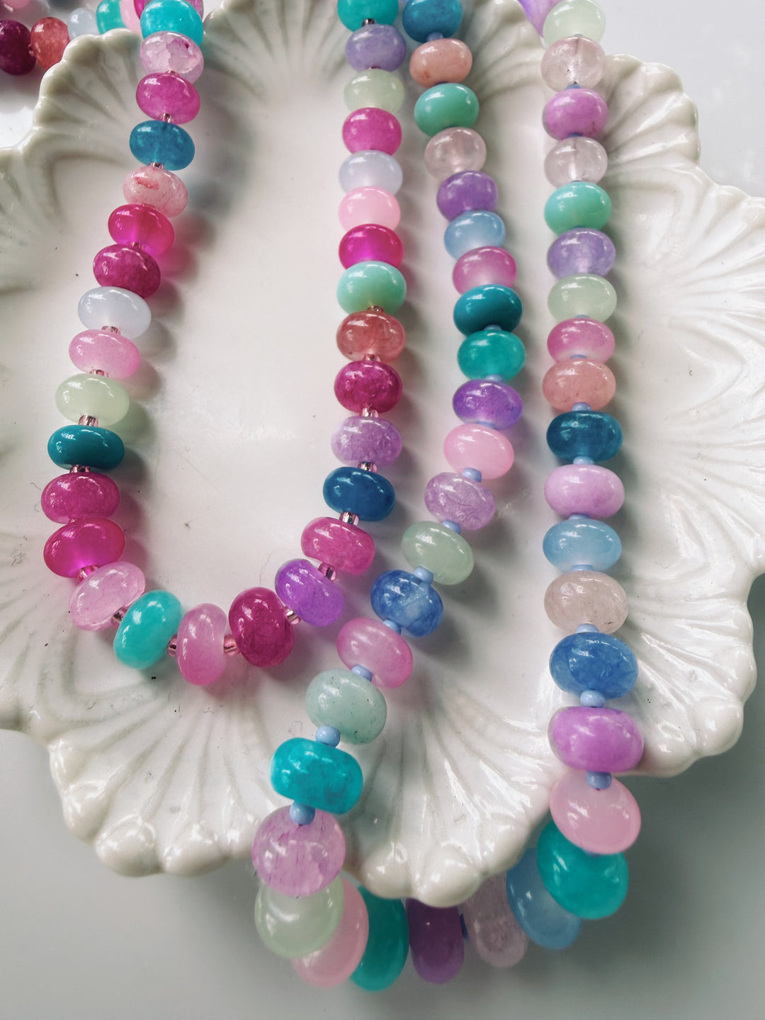 Confetti Gemstone and Glass Necklace
