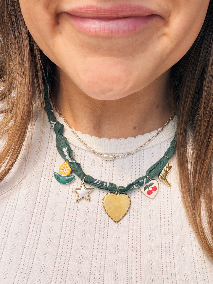 Evergreen Bandana Necklace, Birthday Collection