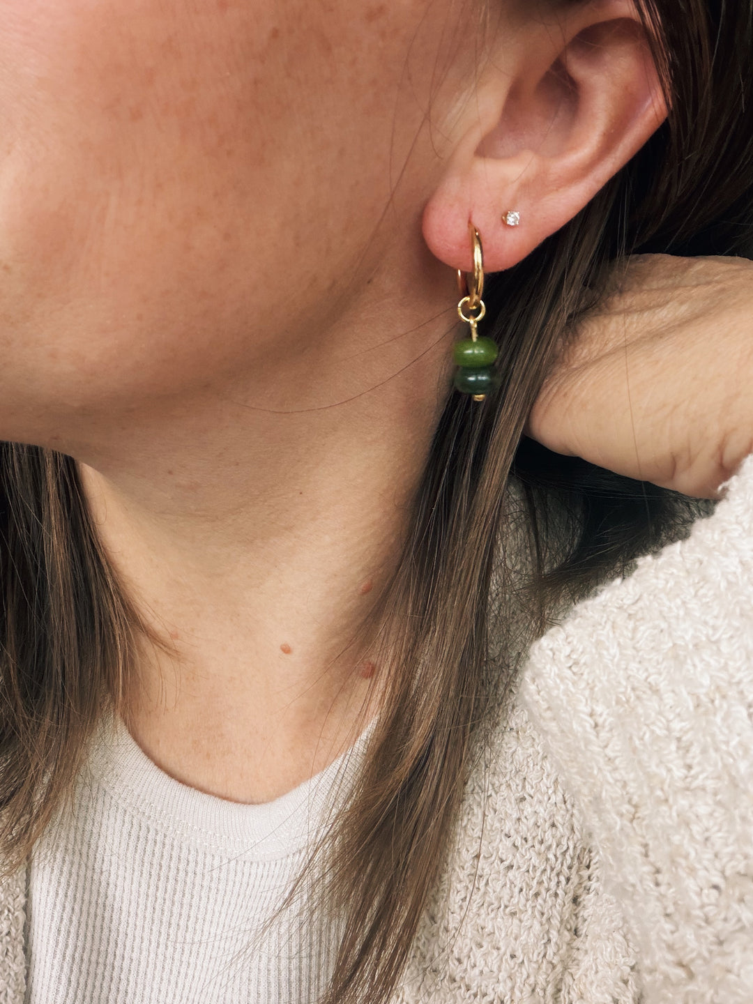 Gemstone Earrings, Sweater Weather