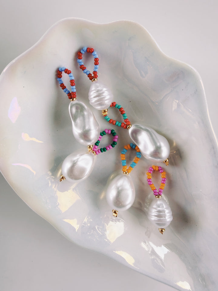 Beaded Pearl Charm, Bead Girl Summer