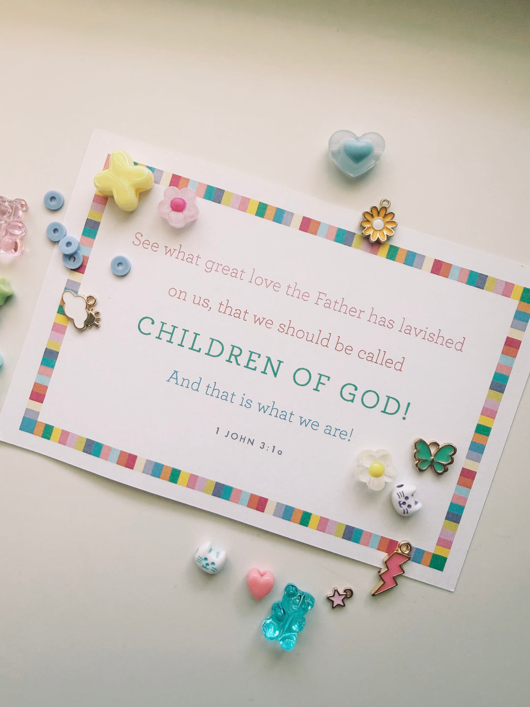 I Heart You Bracelet Kit with Memory Verses