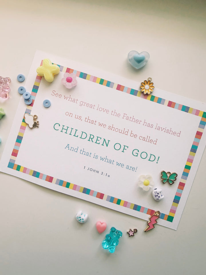 I Heart You Bracelet Kit with Memory Verses