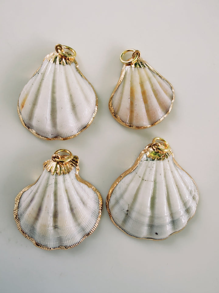 Gold Edged Shell Pendant, Sunkissed