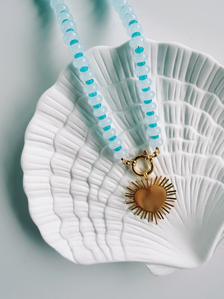 Sky Glass Necklace, Bead Girl Summer