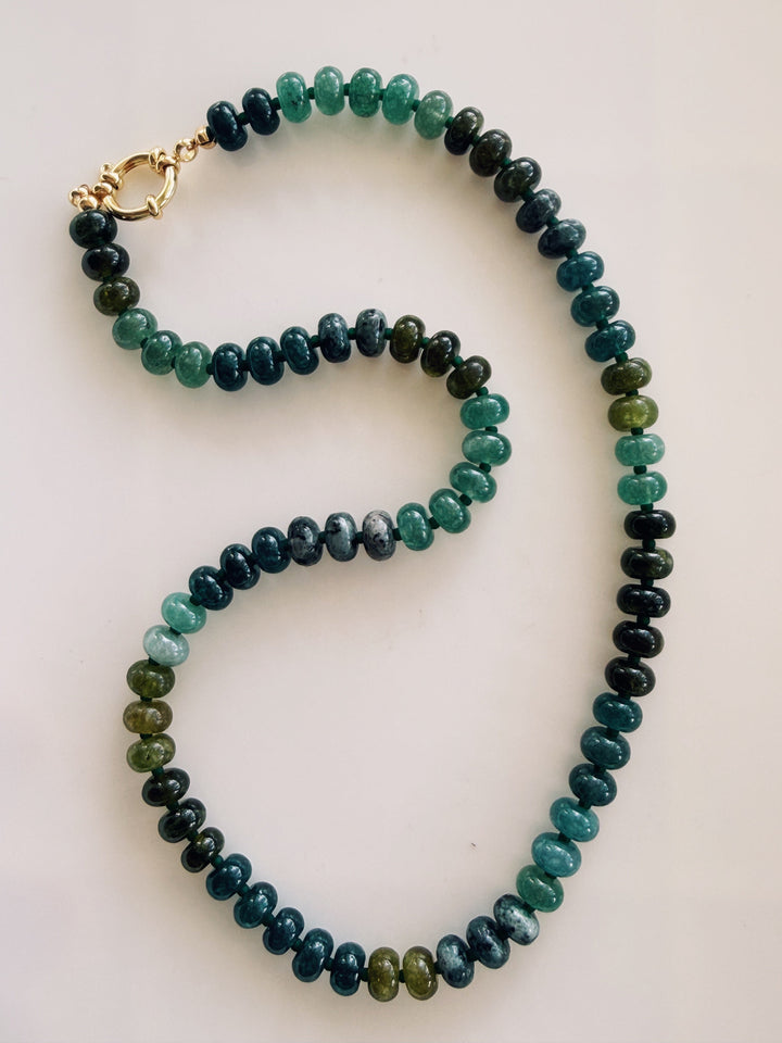 Evergreen Gemstone Necklace, Sweater Weather