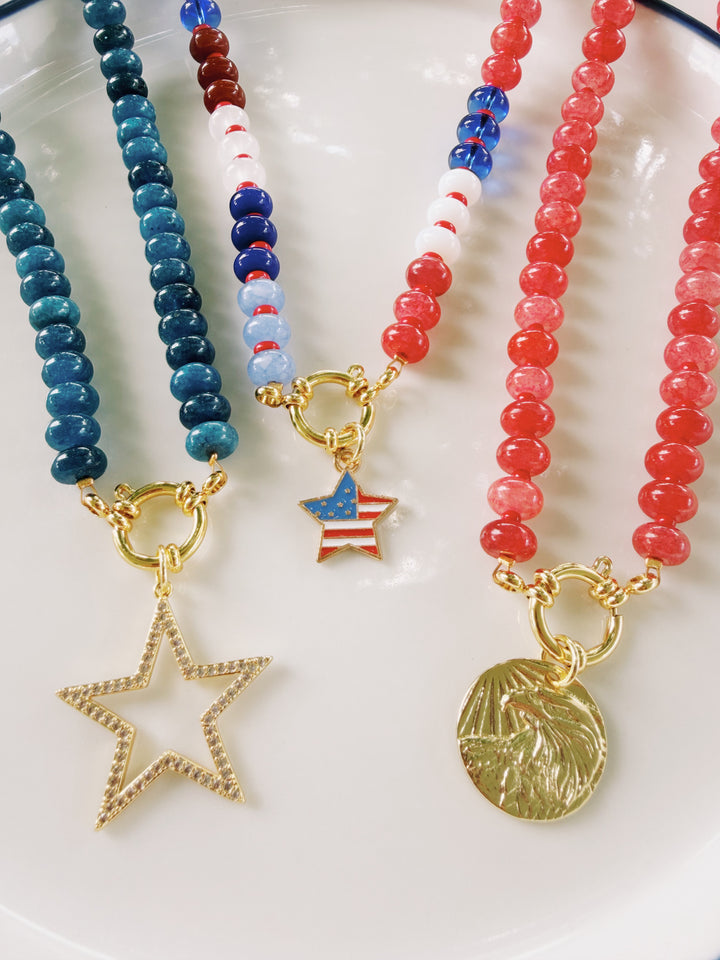 Patriotic Red Necklace, America 250