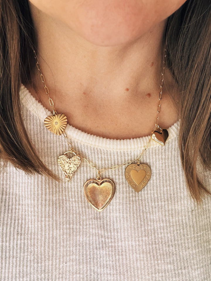 All Hearts Charm Necklace, Charm Society