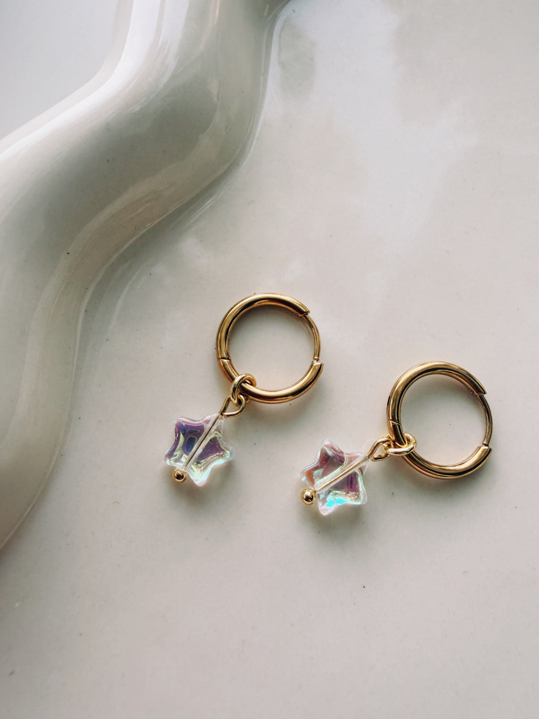 Iridescent Earrings, Stars