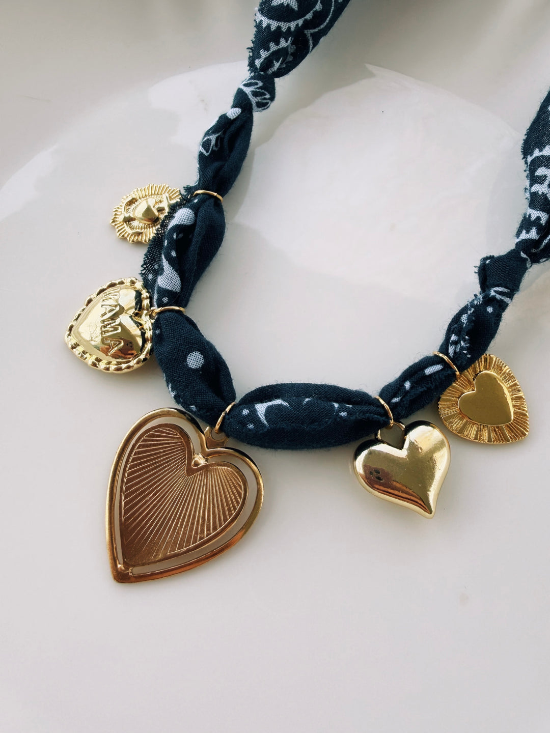 Mama Navy Bandana Necklace, Birthday Collection