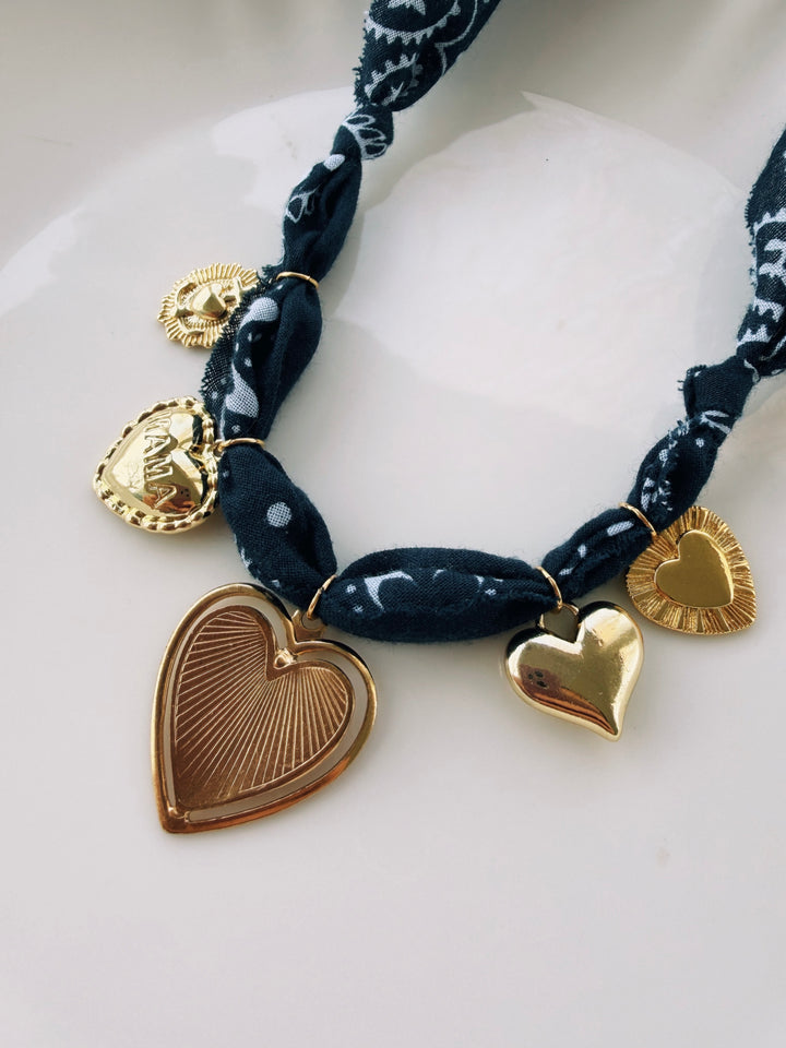 Mama Navy Bandana Necklace, Birthday Collection