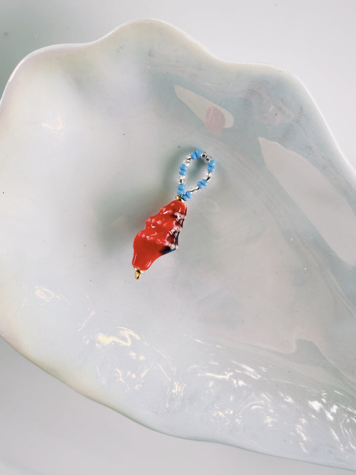 Beaded Conch Charm, Bead Girl Summer