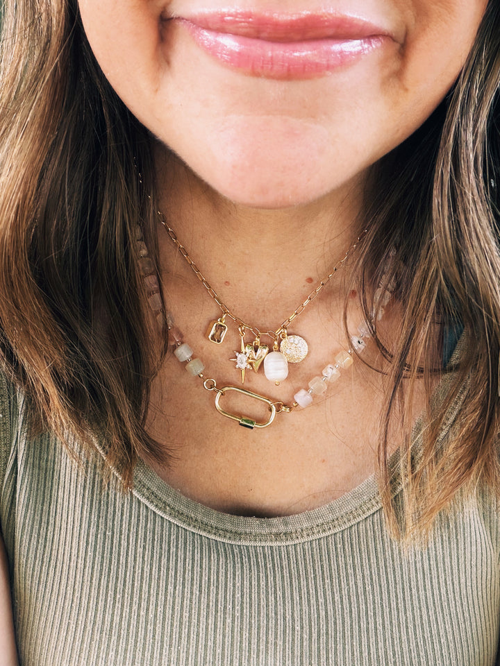 Heart Cluster Necklace, Daily Grace