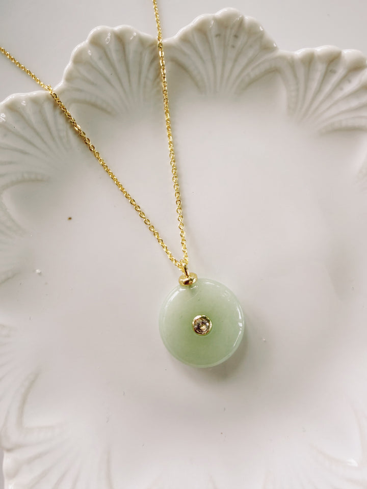 Green Jade Necklace, Daily Grace