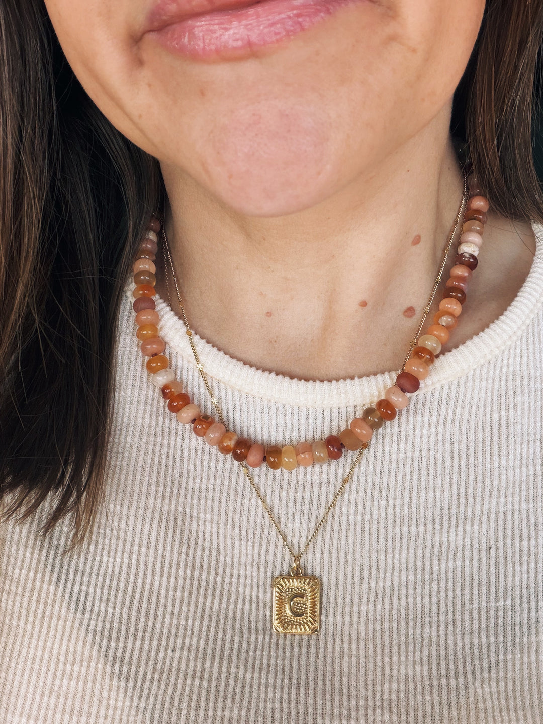 Harvest Gemstone Necklace, Autumn Heirloom
