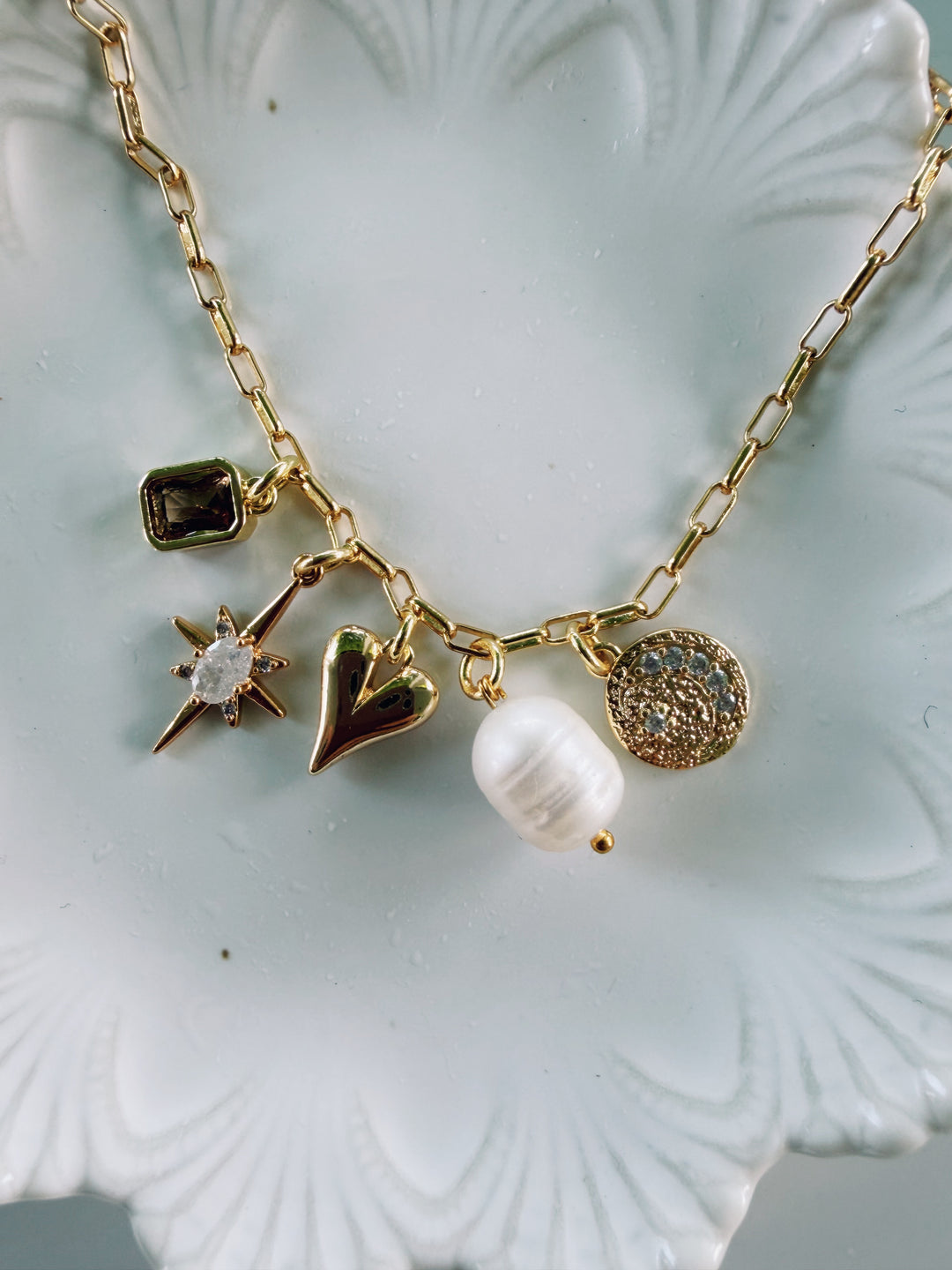Heart Cluster Necklace, Daily Grace