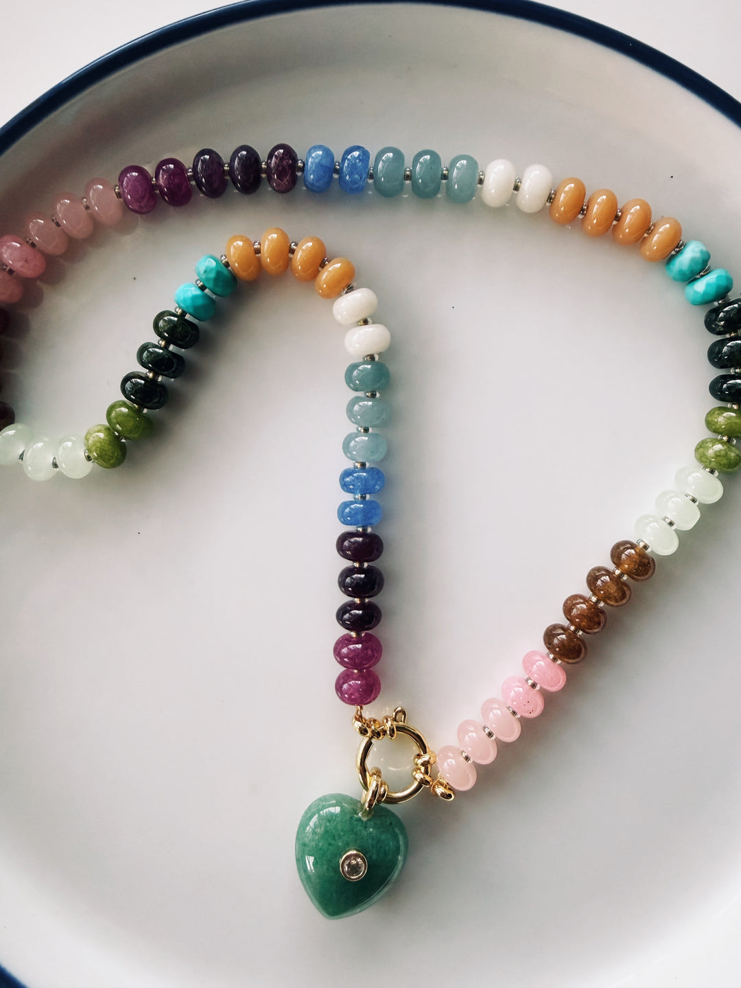 Calico Gemstone Necklace, Sweet Heritage