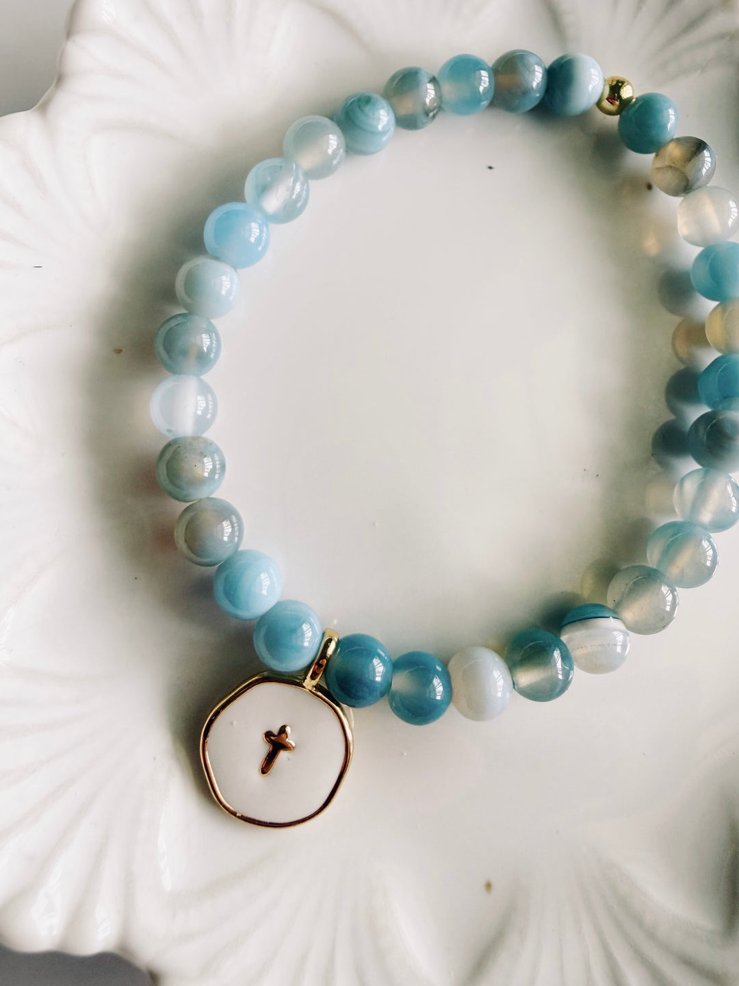 Blue Agate Bracelet, Easter Collection