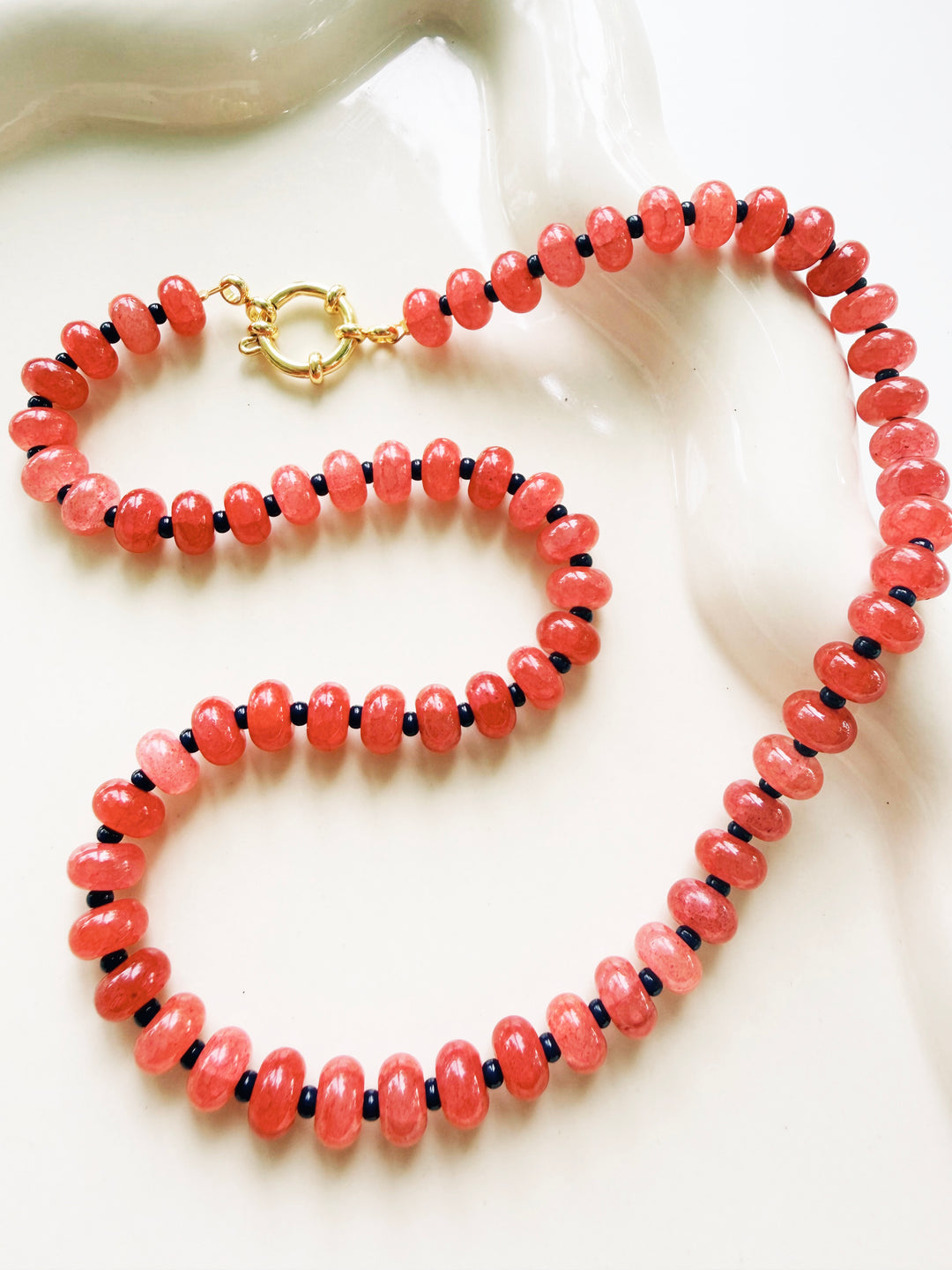 Navy + Red Necklaces, Game Day