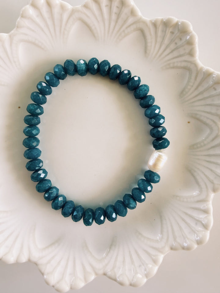 Blue Gemstone Bracelets, Pearls