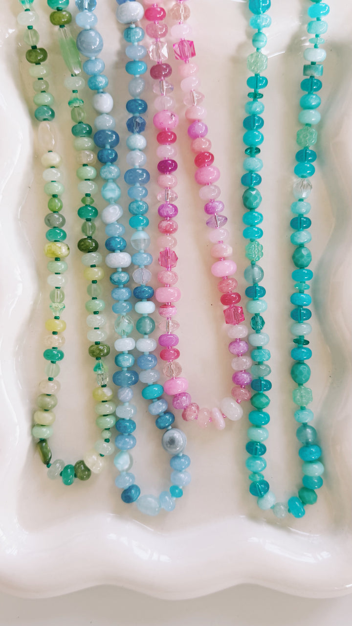 Vintage Candy Gemstone Necklace, Small Batch