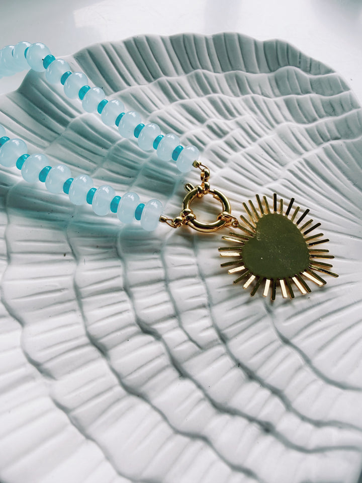 Sky Glass Necklace, Bead Girl Summer